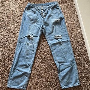 Size large distressed jeans